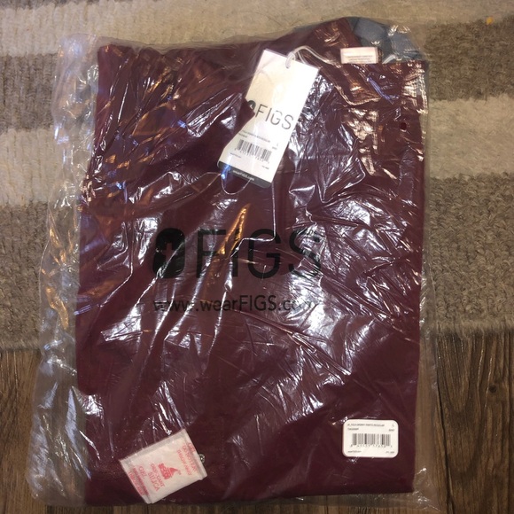 NWT FIGS Yola skinny pant, burgundy size L - Picture 3 of 3